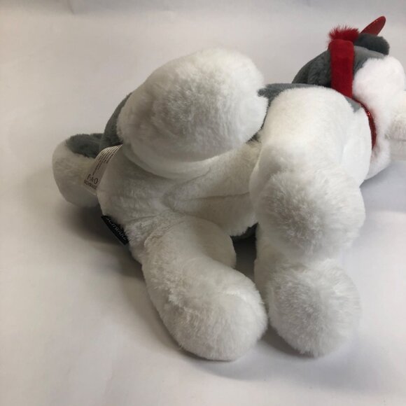 FAO Schwarz 12" Sparkles Plush Husky with Red Heart Boppers New with Tags - Picture 13 of 13